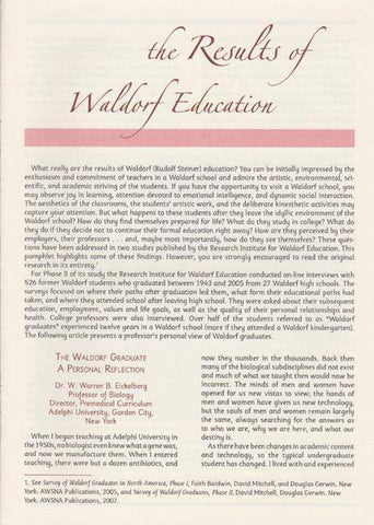 Results of Waldorf Education: set of 50