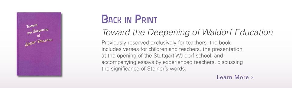 Waldorf Publications | Toward the Deepening