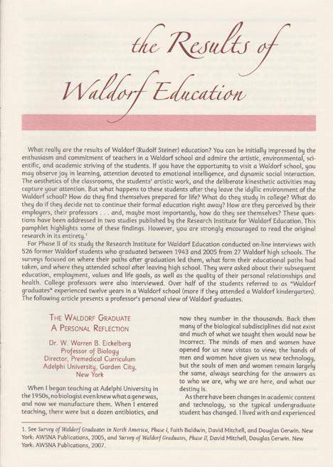 Results of Waldorf Education: set of 50 | Waldorf Publications
