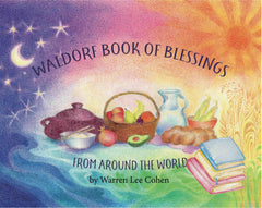 Waldorf Book of Blessings from Around the World cover showing table with food, sun and moon illustration